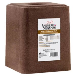 brown block of trace mineral salt from american stockman